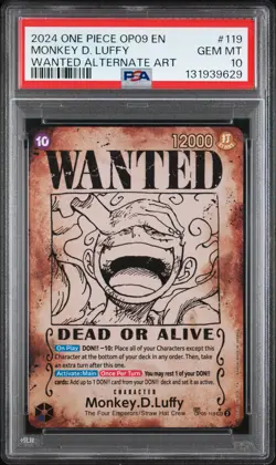 2024 ONE PIECE OP09-EMPERORS IN THE NEW WORLD #119 MONKEY D. LUFFY PSA 10 - Image 1