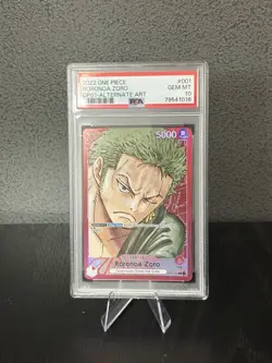 PSA 10 Roronoa Zoro Alternate Art - Romance Dawn OP01 #001 One Piece English - Image 1