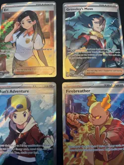 Pokemon TCG: ME & SV 4 Card Full Art Trainers- Prismatic, Phantasmal, Destined - Image 1