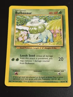 Bulbasaur 044/102 Base Set Regular NM Pokemon Card - Image 1