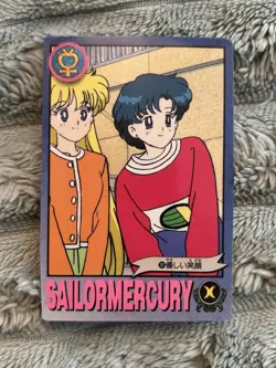Sailor Mercury Ami Mizuno Bandai 1994 Japanese Vintage Anime Card - Image 1