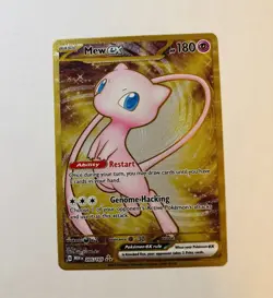 Pokemon Karmesin & PurPur 151 Mew EX Gold Metal Promo Card 205/165 TCG - Image 1
