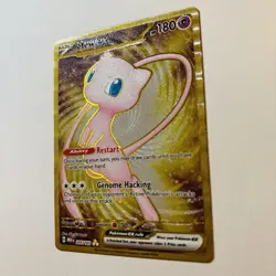 Pokemon Karmesin & PurPur 151 Mew EX Gold Metal Promo Card 205/165 TCG - Image 2