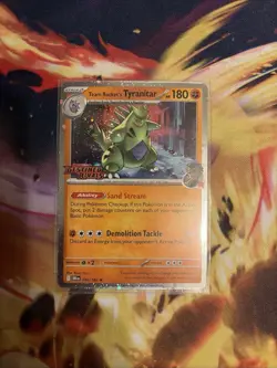 Pokemon TCG Team Rockets Tyranitar Card 096/182 Destined Rivals Stamped - Image 1