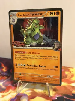 Pokemon TCG Team Rockets Tyranitar Card 096/182 Destined Rivals Stamped - Image 5