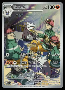 Excadrill 174/162 Holo Illustration Rare Temporal Forces Pokemon Card - Image 1