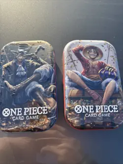 New & Sealed! Set of 2 One Piece Card Game Tin Pack Set Volume 2 - Image 1