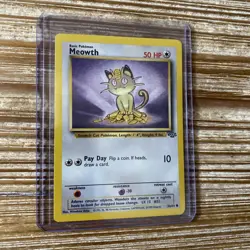 Meowth 56/64 Jungle Unlimited WOTC Pokemon Card Near Mint - Mint - Image 1