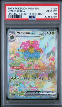 Pokemon TCG Venusaur EX Special Illustration Card 198/165 PSA 10 - Image 1