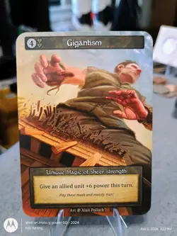 Sorcery Contested Realm Beta Gigantism Regular Unique NM - Image 1