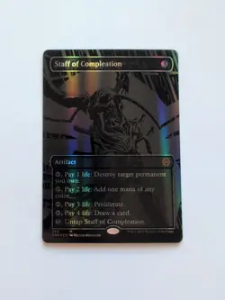 Staff of Compleation (Oil Slick Raised Foil) Phyrexia: All Will Be One Foil - Image 1