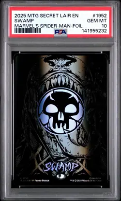 MTG Swamp Raised Foil - SLD Mana Symbiote - Venom Oil Slick Land PSA 10 - Image 1