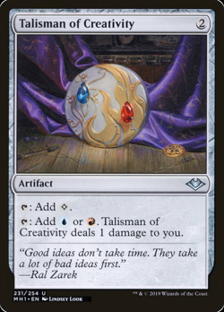 4x MTG Talisman of Creativity Modern Horizons (Playset) - PACK FRESH - Image 1