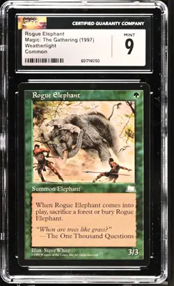 ROGUE ELEPHANT Weatherlight CGC 9 Vintage MTG [Nostalgium] - Image 1