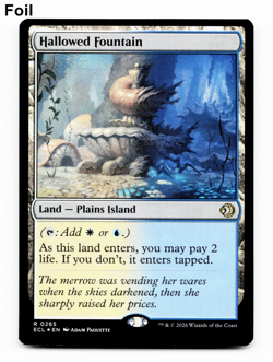 Hallowed Fountain (FOIL) - [Lorwyn Eclipsed] Magic MTG ECL 0265 - Shock Land ⚪💧 - Image 1