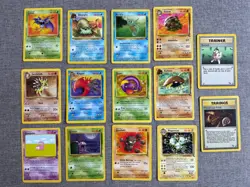 14x Fossil Set Pokemon Cards - LP/MP - Common & Uncommon - Vintage WOTC 1999 - Image 1