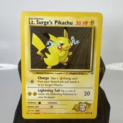 Lt. Surge's Pikachu 81/132 Common WOTC Gym Heroes Pokemon - Image 1