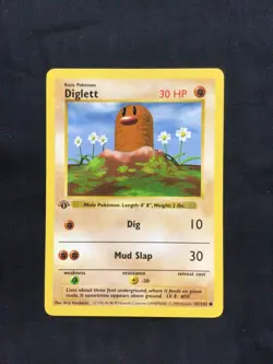 Pokemon Cards: Base Set 1st Edition Common: Diglett 47/102 - Image 1