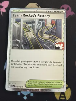 Pokemon Destined Rivals Team Rocket's Factory Holo Prize Pack Series 8 NM/LP - Image 1
