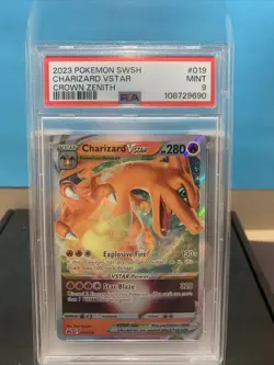 2023 POKEMON SWORD & SHIELD CROWN ZENITH #019 CHARIZARD VSTAR PSA 9 - Image 2