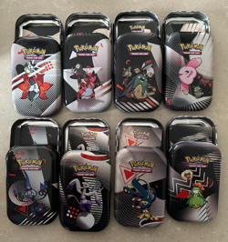 Pokemon Black Bolt & White Flare Tins Art Set + Bulk (TIN & STICKER)[NO PACK] - Image 1