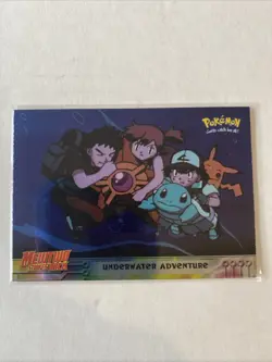 Topps Blue Pokemon Mewtwo Strikes Back Movie Underwater Adventure #17 Holo NM/LP - Image 1