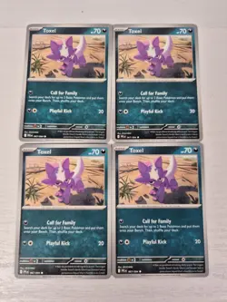Pokemon TCG 4x 067/094 Toxel Common Phantasmal Flames Deck Building Playset - Image 1
