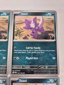 Pokemon TCG 4x 067/094 Toxel Common Phantasmal Flames Deck Building Playset - Image 2