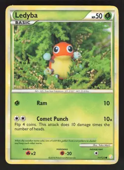 Ledyba 71/123 Pokemon TCG HeartGold SoulSilver LP - Image 1
