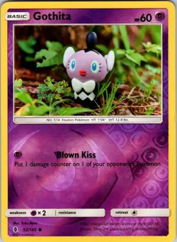 Gothita 52/145 SM - Guardians Rising Pokemon TCG LP Reverse Holo - Image 1