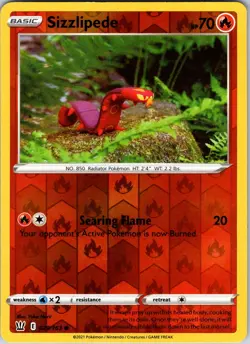 Sizzlipede 029/163 SWSH05: Battle Styles Pokemon TCG NM Reverse Holo - Image 1