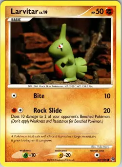 Larvitar 63/100 Stormfront Pokemon TCG LP Normal - Image 1