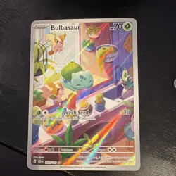 Pokemon Bulbasaur SV07 Stellar Crown 143/142 Illustration Rare Holo 70 HP - Image 1