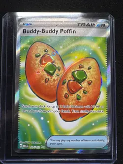 Pokemon Buddy-Buddy Poffin 167/132 Mega Evolution Ultra Rare Full Art Holo - Image 1