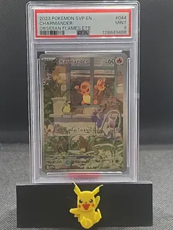 2023 POKEMON SVP EN-SV BLACK STAR PROMO #044 CHARMANDER PSA 9 - Image 1