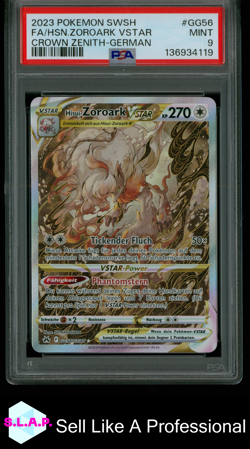 FA/HSN.ZOROARK VSTAR CROWN ZENITH-GER POKEMON SWSH CROWN ZENITH 2023 GG56 PSA 9 - Image 1