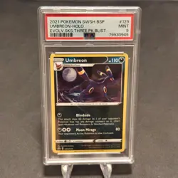 Umbreon SWSH129 - BLACK STAR PROMO POKEMON TCG - PSA 9 MINT - Image 1