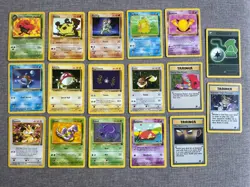 17x Team Rocket Pokemon Cards - LP Condition - Vintage - Common & Uncommon - Image 1