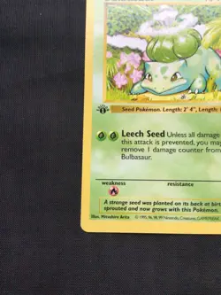 Pokemon Cards: Base Set 1st Edition Common: Bulbasaur 44/102 - Image 5