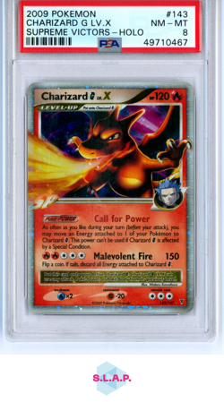 CHARIZARD G LV.X HOLO POKEMON PLATINUM SUPREME VICTORS 2009 143 PSA 8 - Image 1