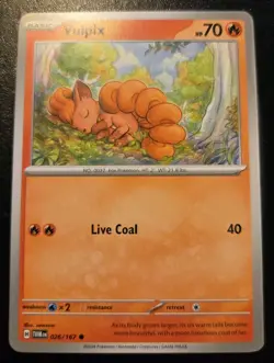 Vulpix 026/167 Common Scarlet & Violet: Twilight Masquerade Pokemon TCG - Image 1