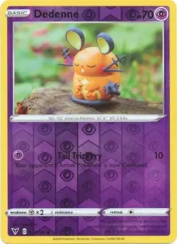 Pokemon Dedenne - 077/185 - Common - Reverse Holo NM-Mint Vivid Voltage - Image 1