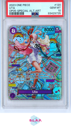UTA ONE PIECE OP02-120 2023 OP05 AWAKENING OF THE NEW ERA HOLO ENGLISH PSA 10 - Image 1