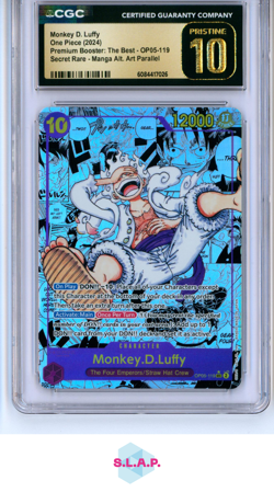 MONKEY.D.LUFFY ONE PIECE OP05-119 2024 PRB01: THE BEST EN CGC PRISTINE 10 - Image 1