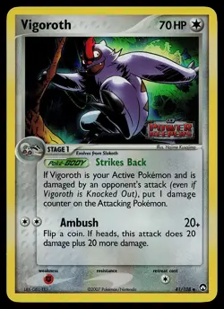 Pokemon Card - Vigoroth Power Keepers 41/108 Uncommon Reverse Holo Stamped - Image 1
