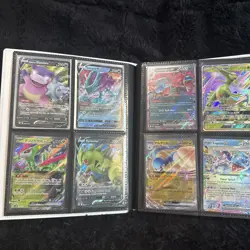 White Vaultx Binder with 93 Pokemon Cards Ultra Rare lot NM English Japanese - Image 2