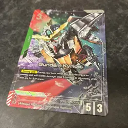 GUNDAM Card Game GUNDAM KYRIOS GD03-022 R+ HOLO FOIL ENGLISH STEEL REQUIEM - Image 2