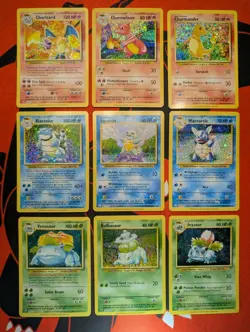 Pokemon Trading Card Game Classic Charizard Venusaur Blastoise 9 Cards - Image 1