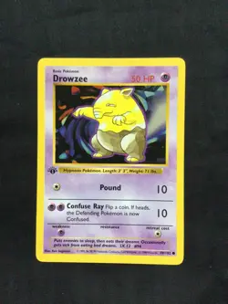 Pokemon Cards: Base Set 1st Edition Common: Drowzee 49/102 - Image 1