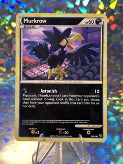 Pokemon TCG Murkrow 58/90 HGSS Undaunted Regular Common Card EN MP - Image 1